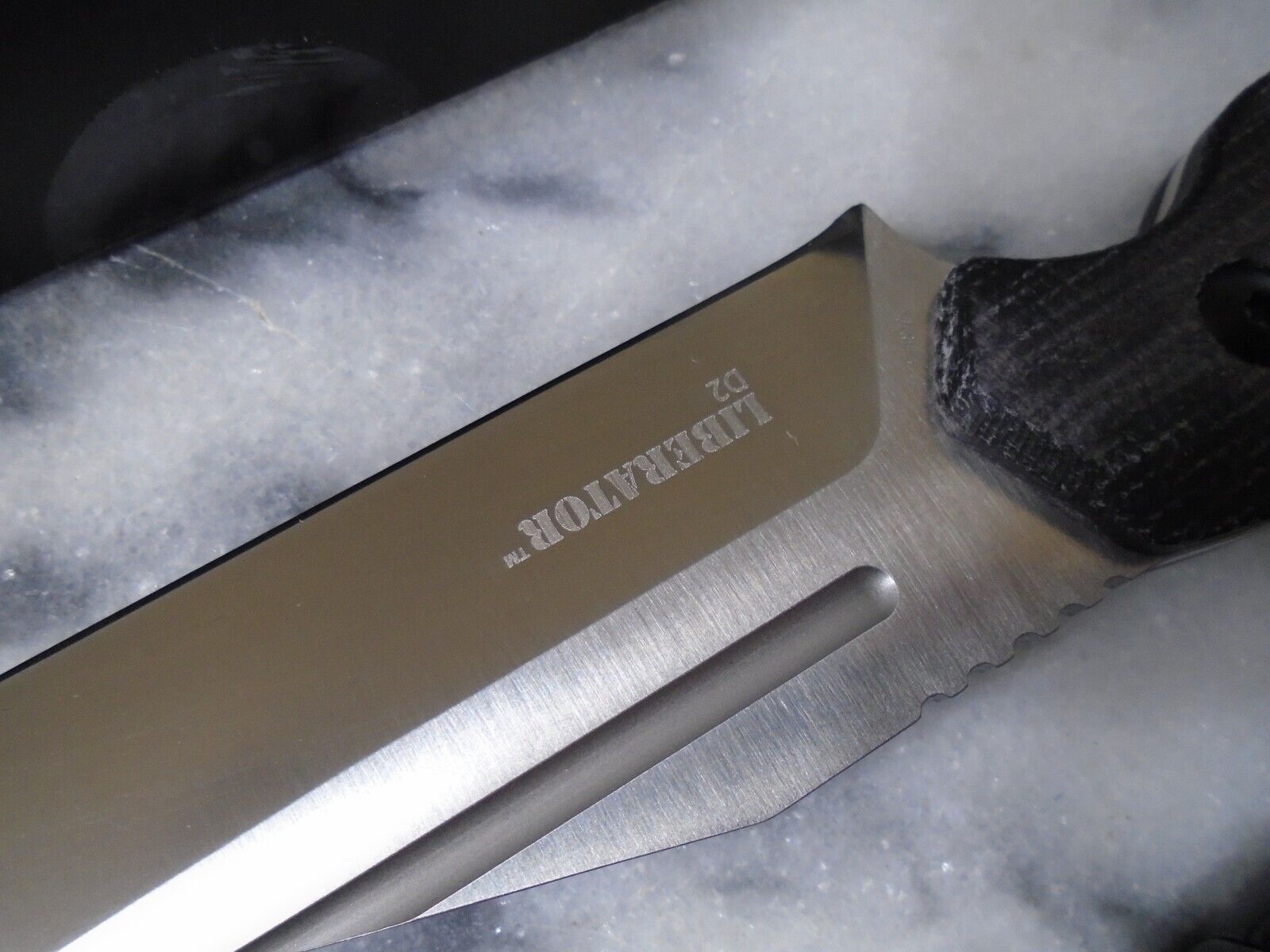 Tactical Liberator Fixed Blade Knife - D2 Micarta
