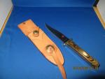 Vintage Al Mar 8507 TW Seki Japan Bowie Dagger Knife W/Sheath  NOS Number 80/200