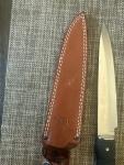 VINTAGE AL MAR RYOBI Outdoor Knife With Leather Case Ship From Japan