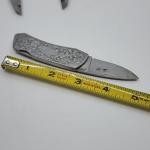 Vintage Al Mar Seki Japan Filigree Folding 5" Long Opened