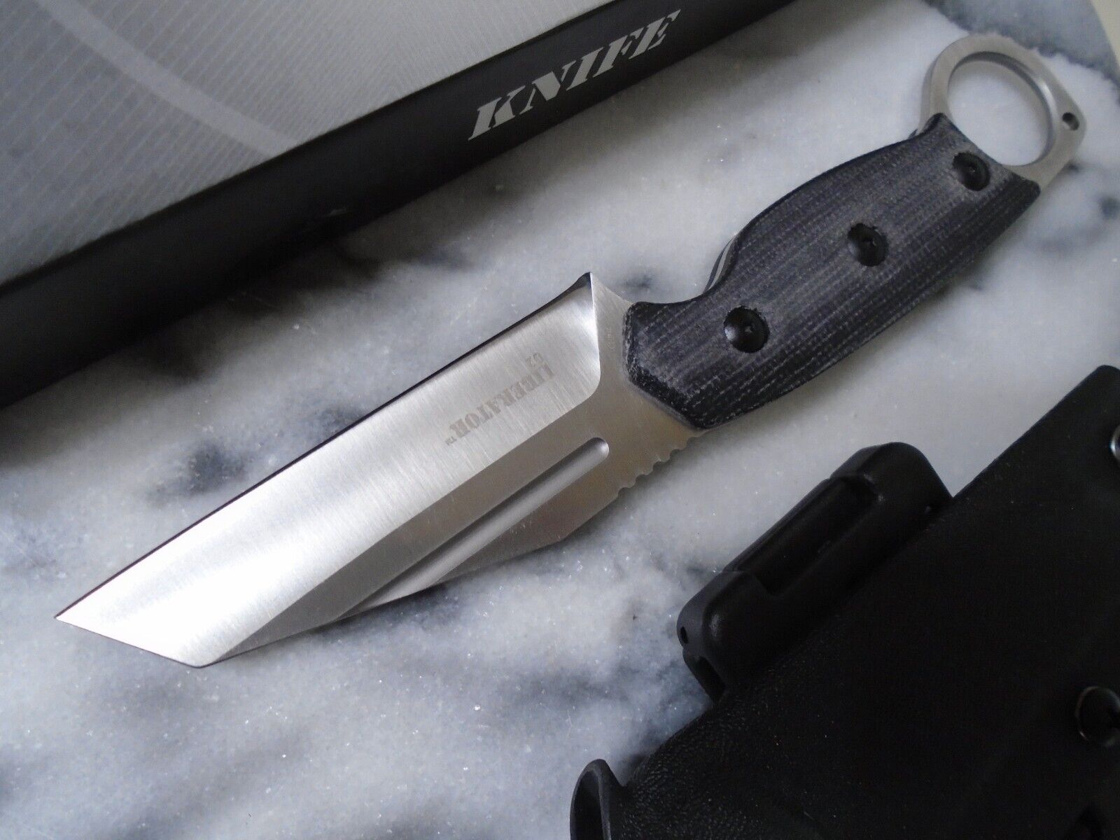 Tactical Liberator Fixed Blade Knife - D2 Micarta