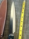 VINTAGE AL MAR RYOBI Outdoor Knife With Leather Case Ship From Japan