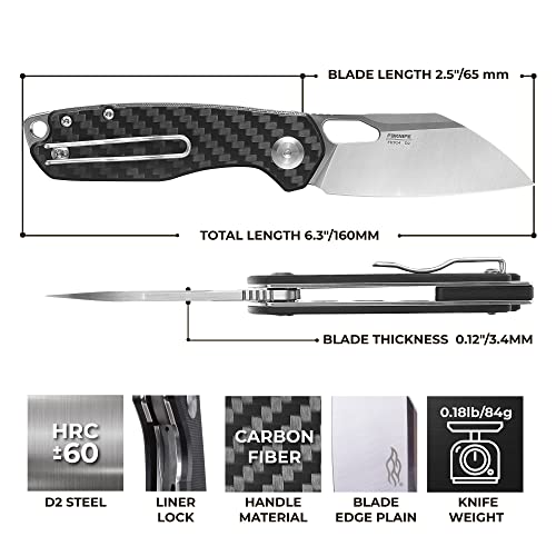 Firebird GANZO FH924-CF Wharncliffe D2 Steel Folding Knife