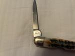 Vintage Mint Steel Warrior Whittler Knife Bone Handles SS Blades Wharncliffe
