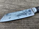 Vintage J. Ward Atlas Works Wharncliffe Fixed Blade Knife With Copper Pins