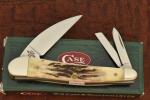 CASE XX USA SEAHORSE WHITTLER KNIFE VINTAGE BONE 2002 V6355 WH SS NICE (26303)