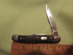 vintage USA Imperial 3.25" "SUPER" Stainless Pocket Knife Black  2-Blades