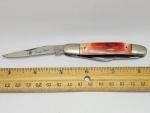 Vintage Frost Japan red bone Range Rider three blade pocket knife