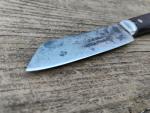 Vintage J. Ward Atlas Works Wharncliffe Fixed Blade Knife With Copper Pins