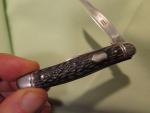 vintage USA Imperial 3.25" "SUPER" Stainless Pocket Knife Black  2-Blades