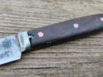 Vintage J. Ward Atlas Works Wharncliffe Fixed Blade Knife With Copper Pins