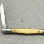 VTG Imperial 2 Wharncliffe Stainless Blades Pocket Knife Thin Pearl Handle