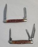 2- Vintage Stockman Pocket Folding Knives Camillus 83 & Custom Crafted 260