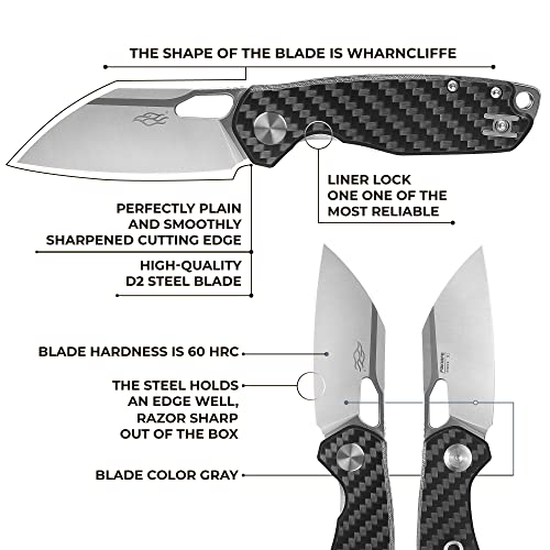Firebird GANZO FH924-CF Wharncliffe D2 Steel Folding Knife