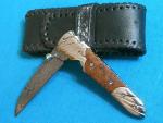 "AP" HORSESHOE CUSTOM DAMASCUS WHARNCLIFFE LOCKBACK FOLDING KNIFE KNIVES VINTAGE