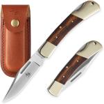 Vintage Style Lock Back Knife with Leather Sheath