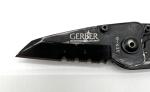 VTG Gerber Ridge Black Combo Edge Money Clip/Key Ring Folding Knife 05898 Taiwan