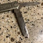 Vintage C.F. BLANKE TEA & COFFEE CO St Louis MO Stanhope Viewer Pocket Knife-EUC
