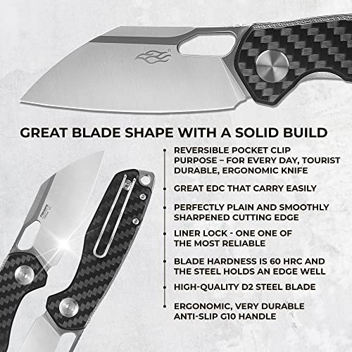 Firebird GANZO FH924-CF Wharncliffe D2 Steel Folding Knife