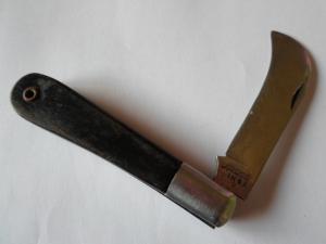 Arcos Vintage Folding Knife with brown handle, used, RARE (08-20-18-B)