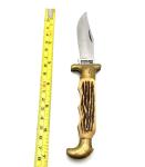 Vintage Lock Back Hunting Knife Faux Stag Handle 4” Closed 7” Open Pakistan