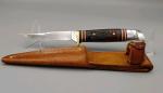 Western USA 628 Fixed 3" Blade W. Sheath 1985 Vintage Excellent Condition