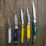 Lot Of 5 Vintage USA Folding Pocket Knives Colonial Ideal Providence