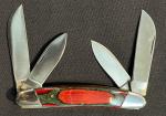VINTAGE 1980s EXQUISITE 4 BLADE Frost Cutlery Style 4" WOOD HANDLE POCKET KNIFE
