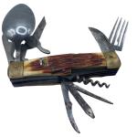 Vintage Japanese Swiss Army Camping Camp Survival Knife Pocketknife Multi-Tool