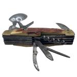 Vintage Japanese Swiss Army Camping Camp Survival Knife Pocketknife Multi-Tool