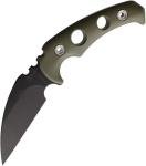 Main Street Fighting Fixed Knife 3.75" Black 1095 Cro-Van Steel Blade G10 Handle