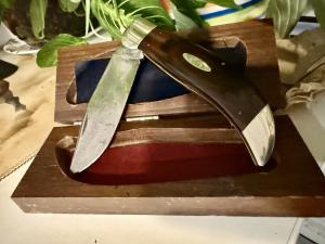 VINTAGE CASE XX BUFFALO P172 KNIFE w/Case Wooden Box. NO DOTs. Nice