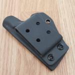 Kubey Hippocam EDC Fixed Knife 2.38" D2 Tool Steel Blade Black/Red G10 Handle