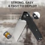 CIVIVI Amirite Pocket Knife, Folding Knife with 3.48" Nitro-V Modified Wharncliffe Blade G-10 Handle, Button Lock Knife For Men Gift C23028-2