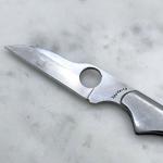 Vintage Spyderco Kiwi Japan Stainless Steel Knife VG-10 Plain Edge Lockback RARE