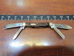 Vintage Case XX USA 6488 Pretty Redbone Large Congress Knife 6-dot 1974