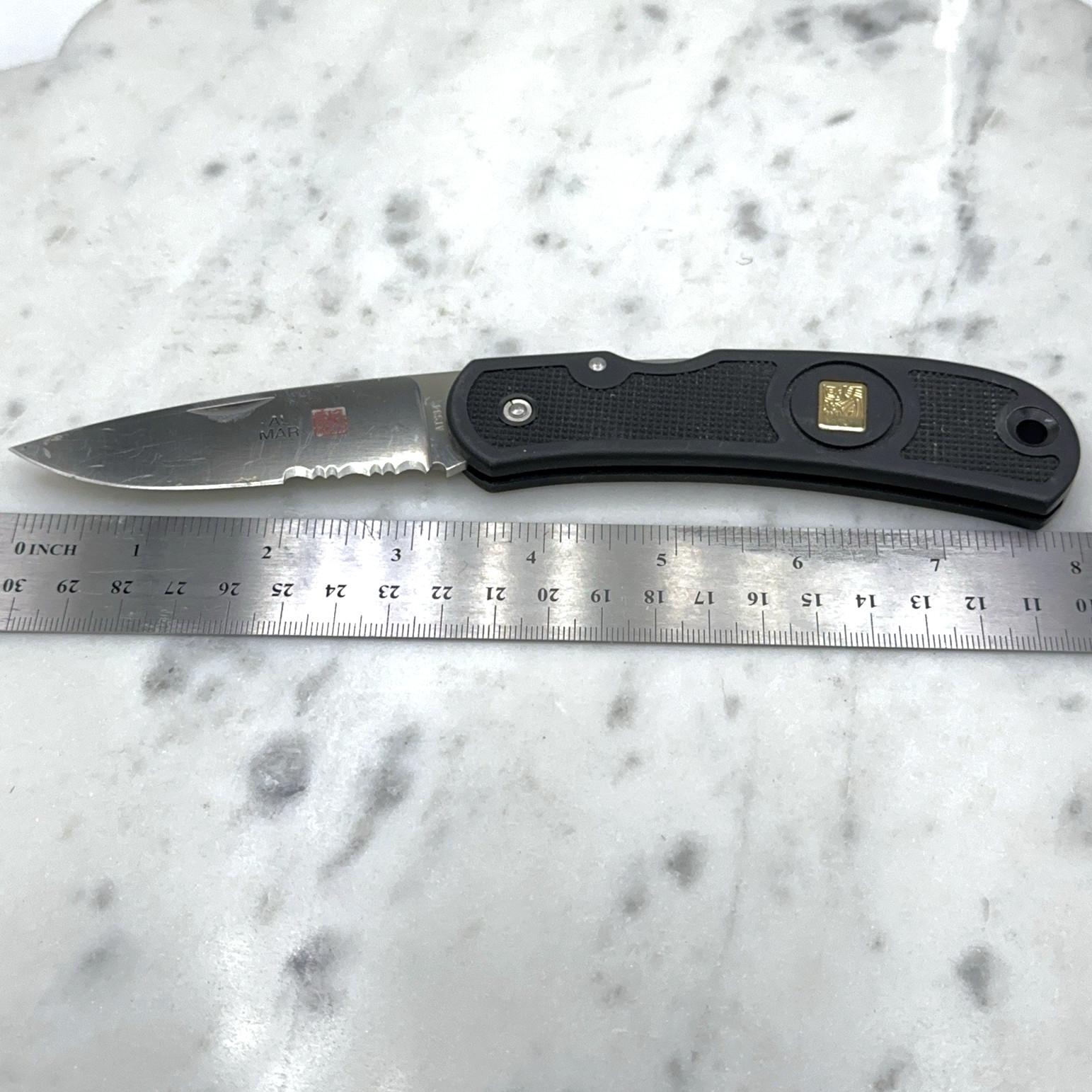 Vintage Al Mar 6005 Sportsman Seki Japan ATS-34 Lockback Folding Pocket Knife