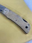 vintage American Blade Co. Japan AB-5  LOCKBACK KNIFE Smooth Bone Handle No Box