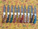 10 PCS Custom LOT OF Mix HANDLE FOLDING KNIFE WITH SHEATH
