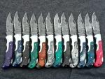 10 PCS Custom LOT OF Mix HANDLE FOLDING KNIFE WITH SHEATH