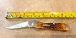 Vintage CASE XX 61953L SS USA Russlock Autumn Bone Pocket Knife - 10 Dot
