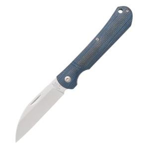 Bear & Son – Manual 3.25" Folding Wharncliffe Knife | D2 High Carbon Stainless Steel Blade with Blue Micarta Handle | Precision Utility & Everyday Carry Knife for Work, Trades & EDC Enthusiasts