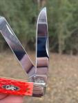 Vintage Case XX 2004 Trapper Dark Red Bone 6254 SS 2 Blade Knife New In Box