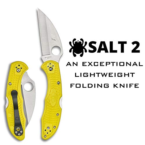 Spyderco Salt 2 Wharncliffe Folding Knife - PlainEdge