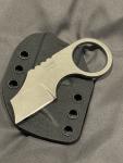 McNees Custom Knives PM Bee Necker Fixed Blade Green Finish w/ Kydex
