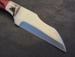 9” Fixed Blade Knife Full Tang Wharncliffe Blade Wood Handle Custom Leather Case