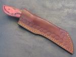 9” Fixed Blade Knife Full Tang Wharncliffe Blade Wood Handle Custom Leather Case