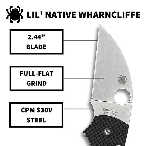 Spyderco Lil' Native Wharncliffe Folding Knife - PlainEdge S30V