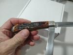 Vintage QUEEN #19 Trapper ACSB Bovine Bone Handles - SHARP FANS 2009 Knife & Box