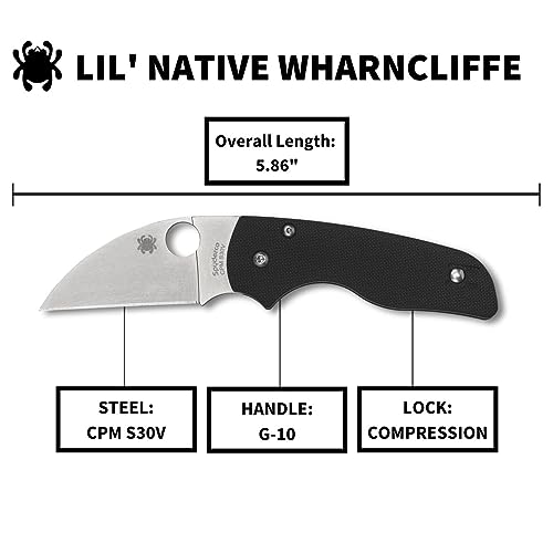 Spyderco Lil' Native Wharncliffe Folding Knife - PlainEdge S30V